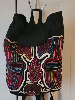 PANAMA FOLK ART QUILTED BACKPACK